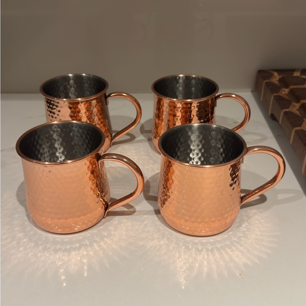 Hammered Copper Mugs Set | Moscow Mule